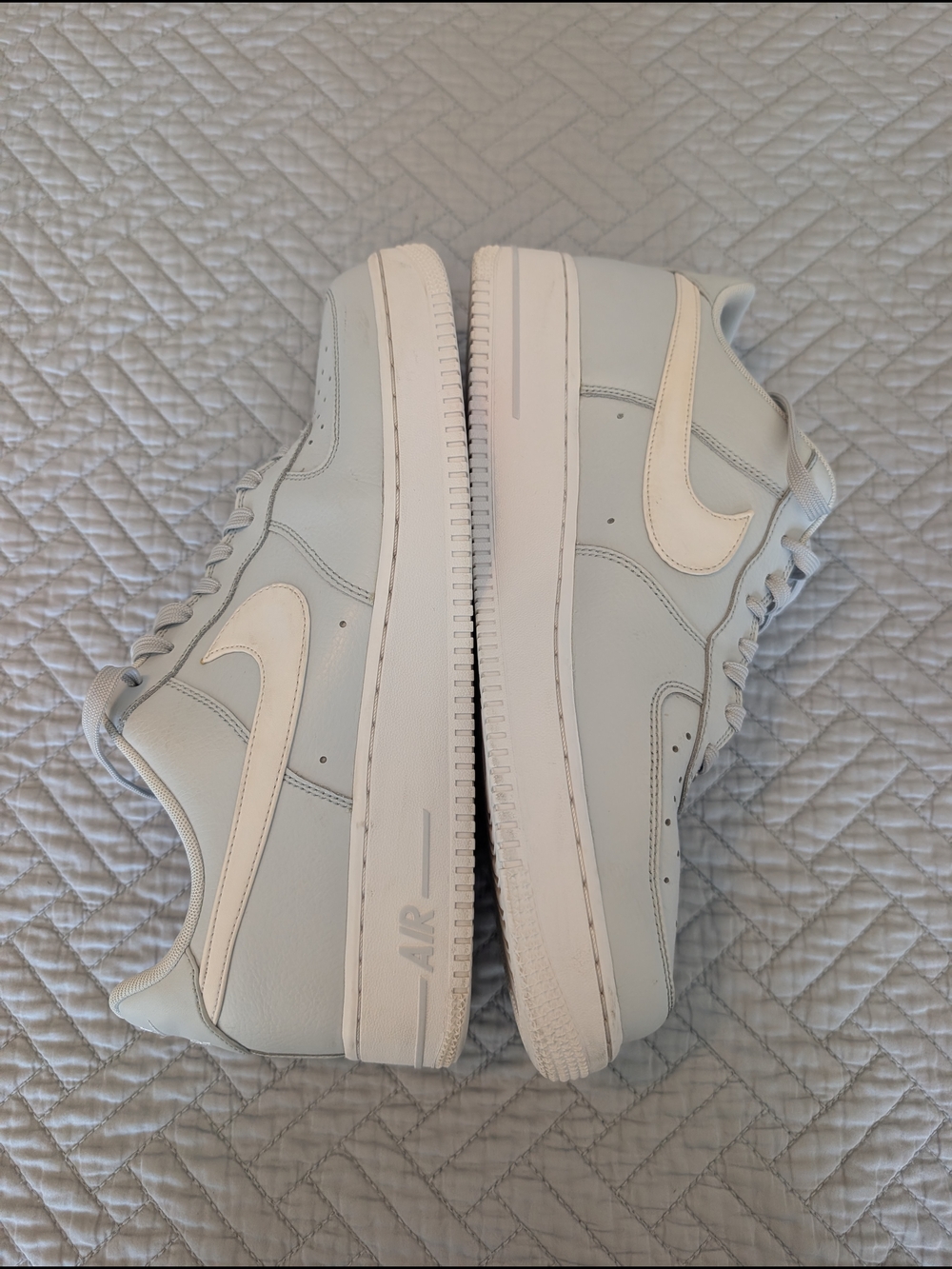 Nike Air Force 1 Low Light Blue  White Sneakers Size 13 (0326) - Picture 5 of 14